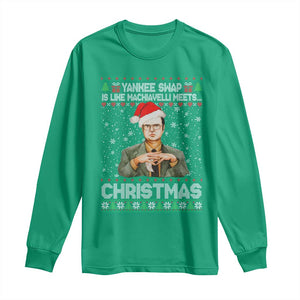 Funny Christmas The Office Movie Long Sleeve Shirt Yankee Swap Is Like Machiavelli Meets Christmas TS11 Irish Green Print Your Wear