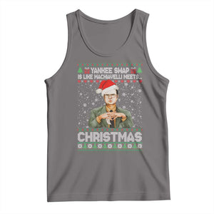 Funny Christmas Office Movie Tank Top Yankee Swap Is Like Machiavelli Meets Christmas TS11 Deep Heather Print Your Wear