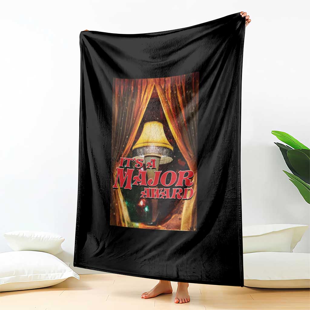 Funny Christmas Movie It Is A Major Award Throw Blanket Italian Leg Lamp TS11 Print Your Wear