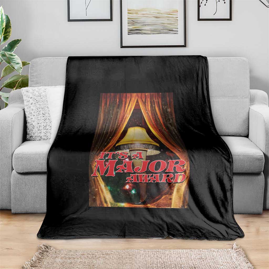 Funny Christmas Movie It Is A Major Award Throw Blanket Italian Leg Lamp TS11 Print Your Wear