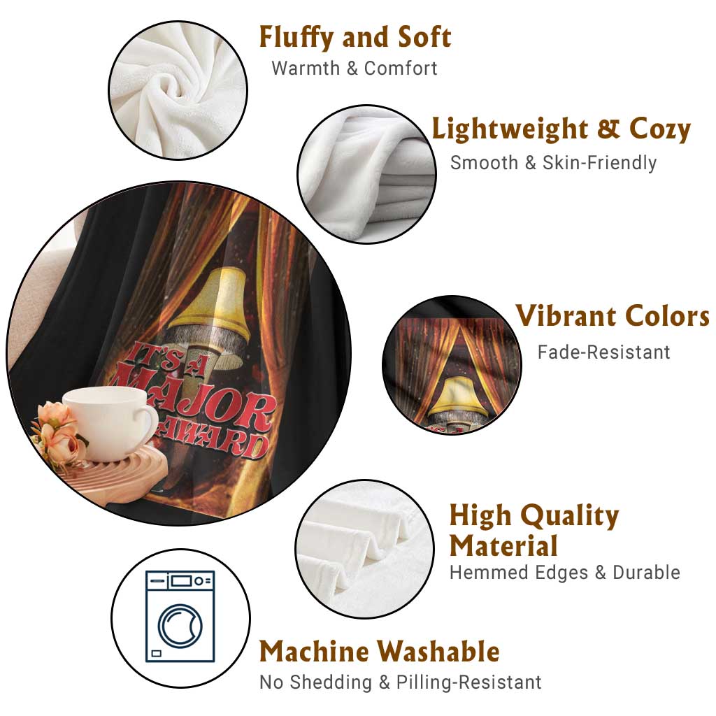 Funny Christmas Movie It Is A Major Award Throw Blanket Italian Leg Lamp TS11 Print Your Wear