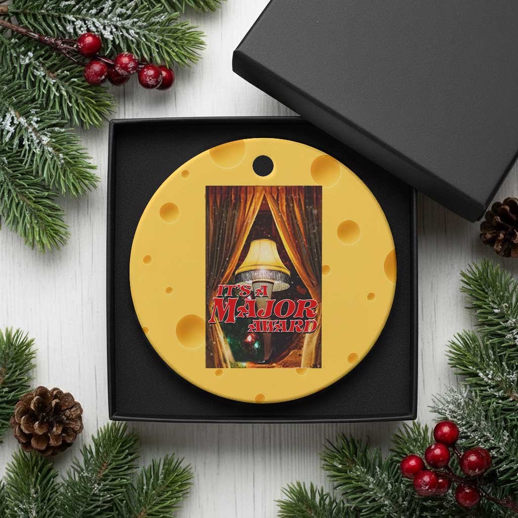 Funny Christmas Movie It Is A Major Award Ceramic Ornament Italian Leg Lamp TS11 1pc Yellow Cheese Print Your Wear