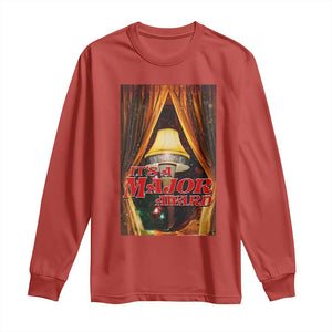 Funny Christmas Movie It Is A Major Award Long Sleeve Shirt Italian Leg Lamp TS11 Red Print Your Wear