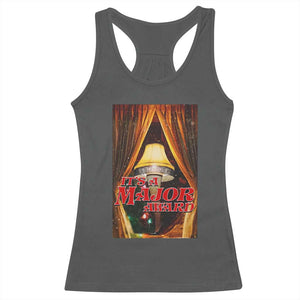 Funny Christmas Movie It Is A Major Award Racerback Tank Top Italian Leg Lamp TS11 Dark Heather Print Your Wear