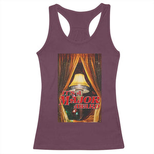 Funny Christmas Movie It Is A Major Award Racerback Tank Top Italian Leg Lamp TS11 Maroon Print Your Wear