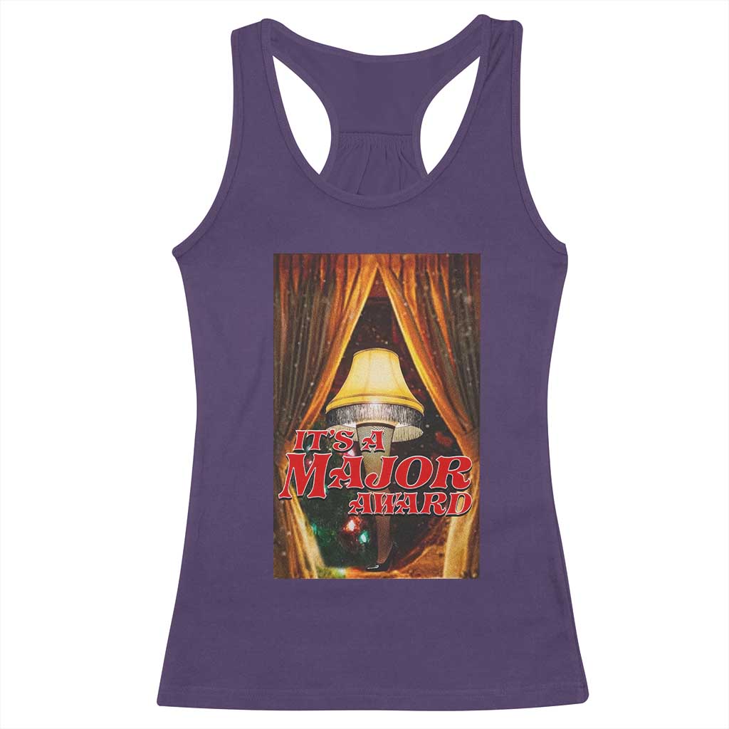 Funny Christmas Movie It Is A Major Award Racerback Tank Top Italian Leg Lamp TS11 Purple Print Your Wear
