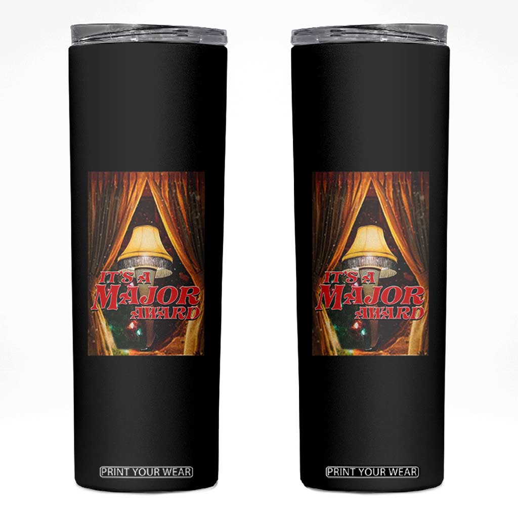 Funny Christmas Movie It Is A Major Award Skinny Tumbler Italian Leg Lamp TS11 Black Print Your Wear