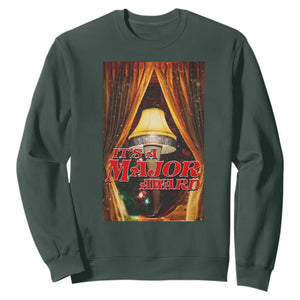 Funny Christmas Movie It Is A Major Award Sweatshirt Italian Leg Lamp TS11 Dark Forest Green Print Your Wear