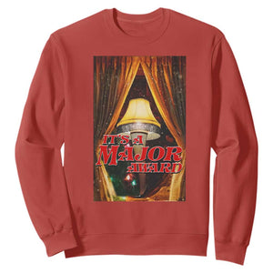 Funny Christmas Movie It Is A Major Award Sweatshirt Italian Leg Lamp TS11 Red Print Your Wear