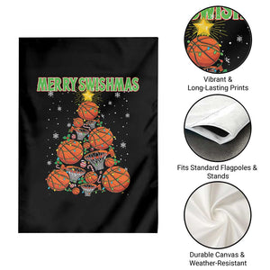 Christmas Basketball Merry Swishmas Garden Flag Basketball Xmas Tree TS11 Print Your Wear