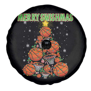 Christmas Basketball Merry Swishmas Spare Tire Cover Basketball Xmas Tree TS11 Print Your Wear