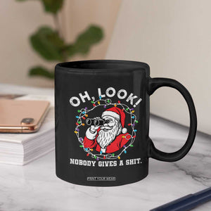 Funny Christmas Santa Oh Look Nobody Gives A Shit Coffee Mug TS11 Print Your Wear