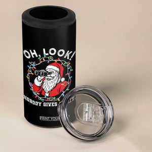 Funny Christmas Santa Oh Look Nobody Gives A Shit 4 in 1 Can Cooler Tumbler TS11 Print Your Wear