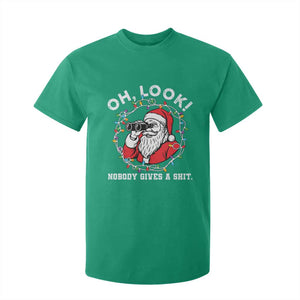 Funny Christmas Santa Oh Look Nobody Gives A Shit T Shirt For Kid TS11 Irish Green Print Your Wear