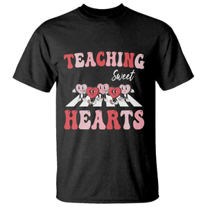Funny Valentine's Day Teacher T Shirt Teaching Sweet Hearts Cute Student Hearts TS11 Black Print Your Wear