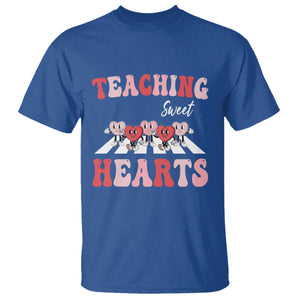 Funny Valentine's Day Teacher T Shirt Teaching Sweet Hearts Cute Student Hearts TS11 Royal Blue Print Your Wear