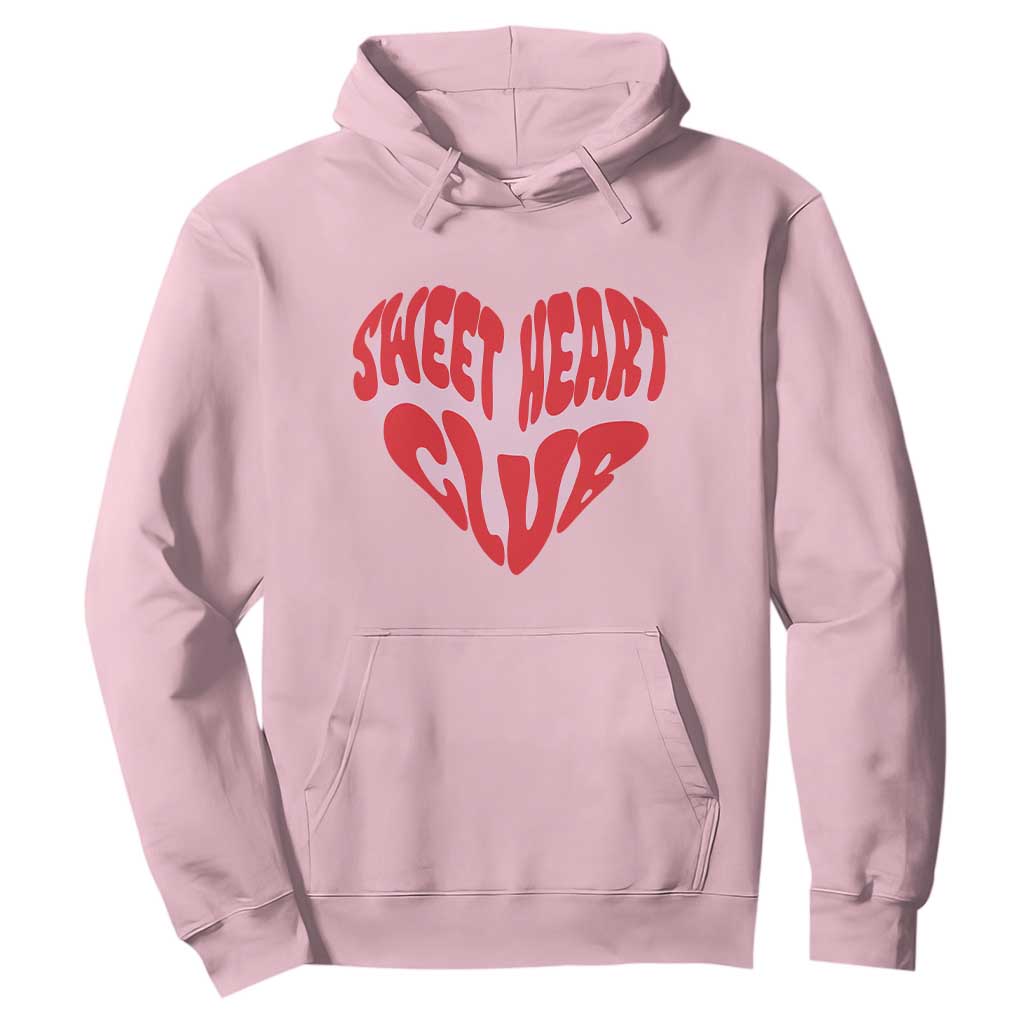 Funny Valentine's Day Sweet Heart Club Hoodie TS11 Light Pink Print Your Wear