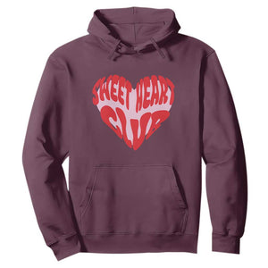 Funny Valentine's Day Sweet Heart Club Hoodie TS11 Maroon Print Your Wear