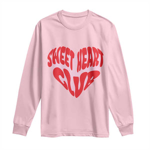 Funny Valentine's Day Sweet Heart Club Long Sleeve Shirt TS11 Light Pink Print Your Wear