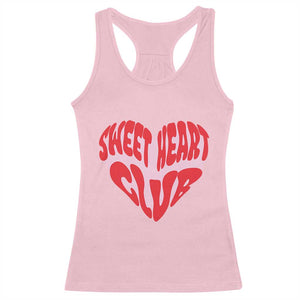 Funny Valentine's Day Sweet Heart Club Racerback Tank Top TS11 Light Pink Print Your Wear