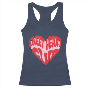 Funny Valentine's Day Sweet Heart Club Racerback Tank Top TS11 Navy Print Your Wear