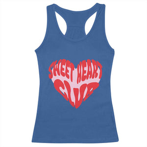 Funny Valentine's Day Sweet Heart Club Racerback Tank Top TS11 Royal Blue Print Your Wear