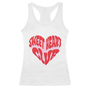 Funny Valentine's Day Sweet Heart Club Racerback Tank Top TS11 White Print Your Wear
