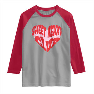 Funny Valentine's Day Sweet Heart Club Raglan Shirt TS11 Sport Gray Red Print Your Wear