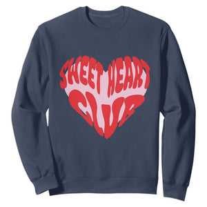 Funny Valentine's Day Sweet Heart Club Sweatshirt TS11 Navy Print Your Wear