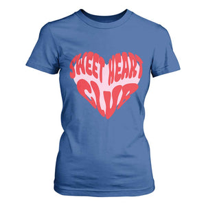 Funny Valentine's Day Sweet Heart Club T Shirt For Women TS11 Royal Blue Print Your Wear