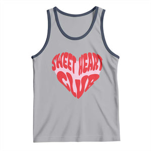 Funny Valentine's Day Sweet Heart Club Tank Top TS11 Athletic Heather Navy Print Your Wear