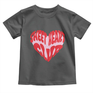 Funny Valentine's Day Sweet Heart Club Toddler T Shirt TS11 Dark Heather Print Your Wear