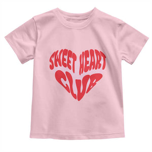 Funny Valentine's Day Sweet Heart Club Toddler T Shirt TS11 Light Pink Print Your Wear