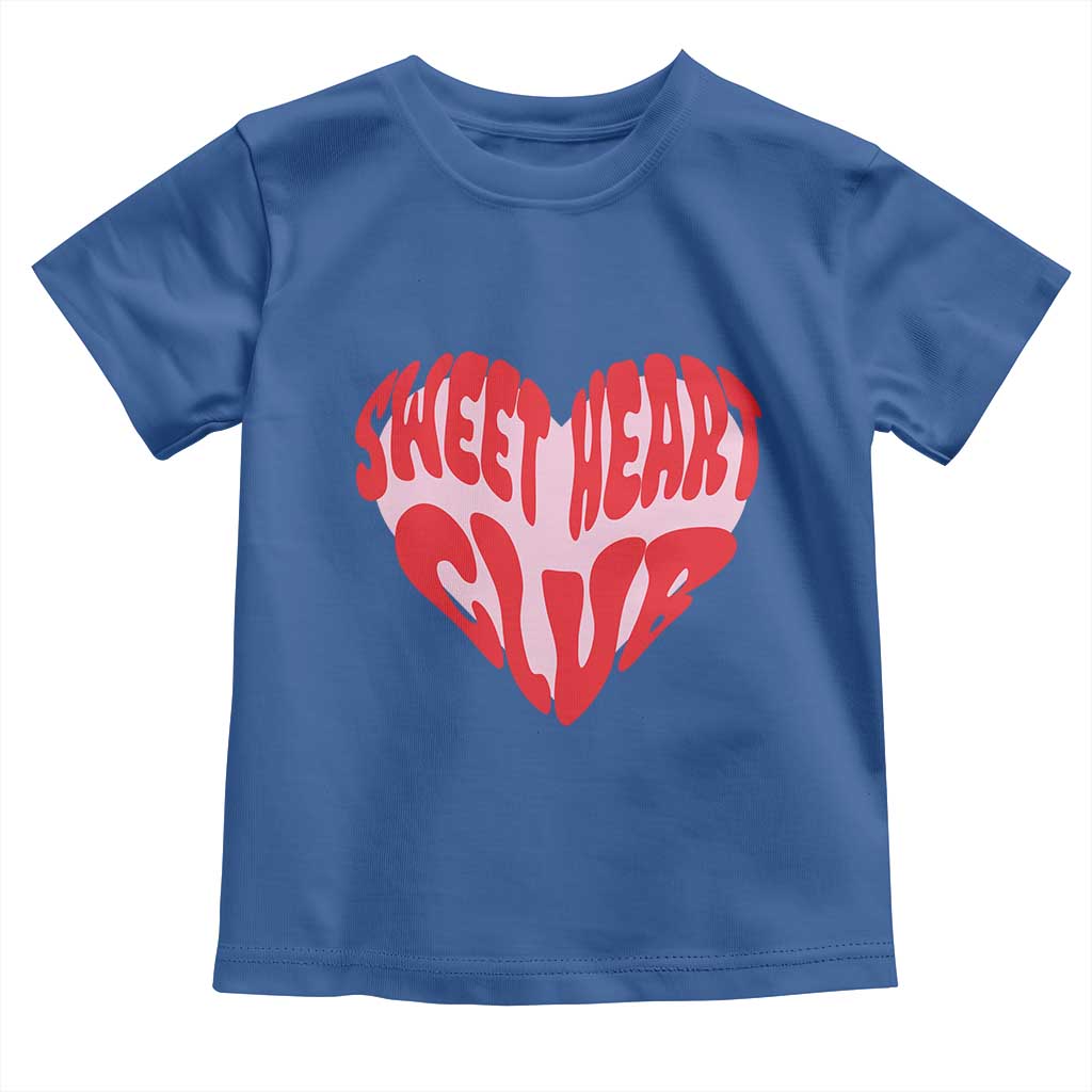 Funny Valentine's Day Sweet Heart Club Toddler T Shirt TS11 Royal Blue Print Your Wear