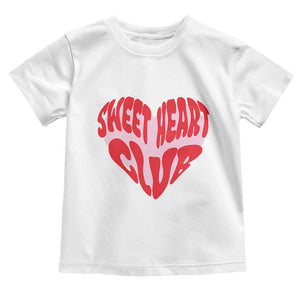 Funny Valentine's Day Sweet Heart Club Toddler T Shirt TS11 White Print Your Wear