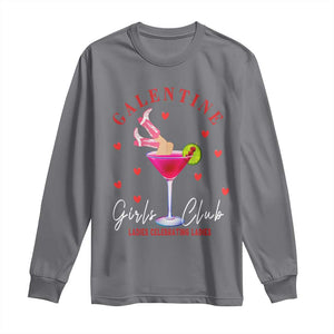 Funny Galentine's Day Long Sleeve Shirt Galentine Girls Club Ladies Celebrating Ladies TS11 Charcoal Print Your Wear