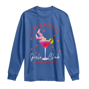 Funny Galentine's Day Long Sleeve Shirt Galentine Girls Club Ladies Celebrating Ladies TS11 Royal Blue Print Your Wear