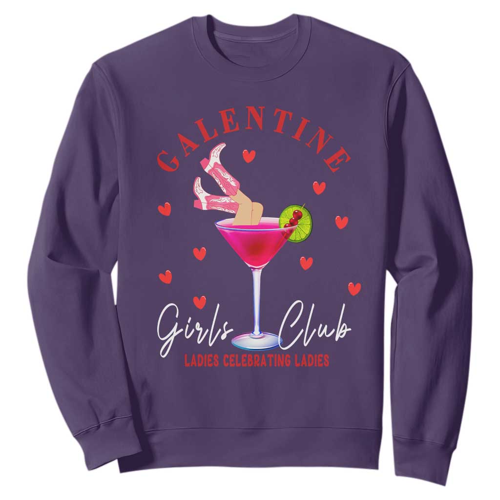 Funny Galentine's Day Sweatshirt Galentine Girls Club Ladies Celebrating Ladies TS11 Purple Print Your Wear