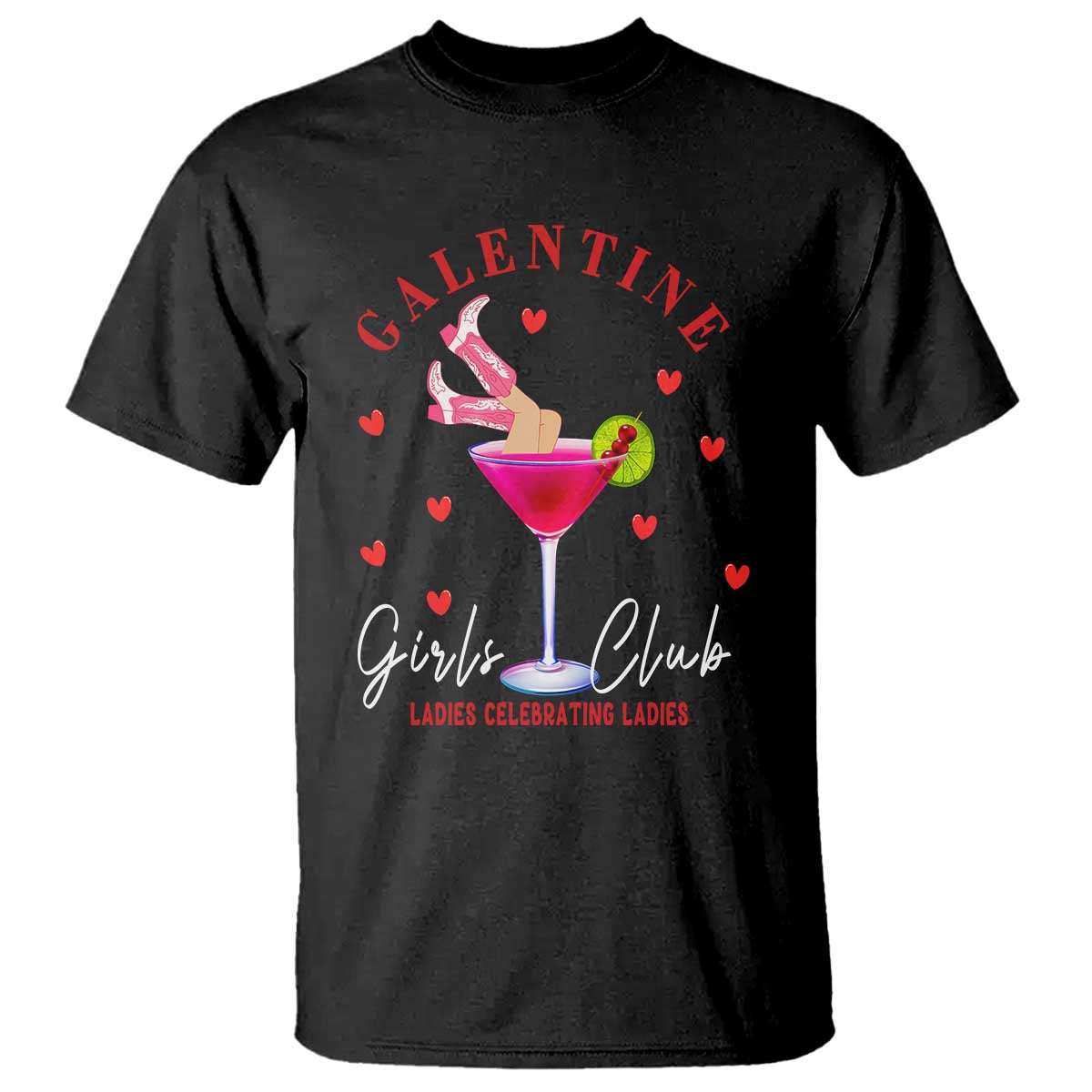 Funny Galentine's Day T Shirt Galentine Girls Club Ladies Celebrating Ladies TS11 Black Print Your Wear
