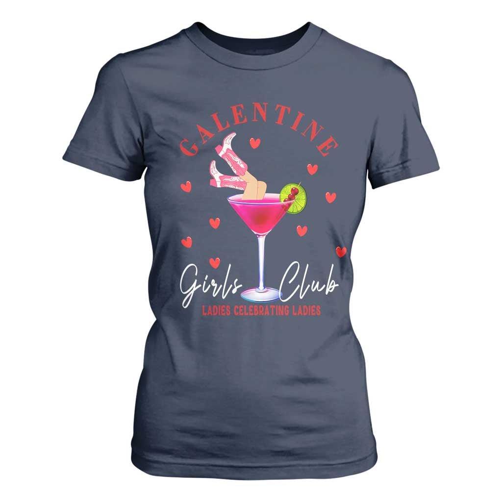 Funny Galentine's Day T Shirt For Women Galentine Girls Club Ladies Celebrating Ladies TS11 Navy Print Your Wear