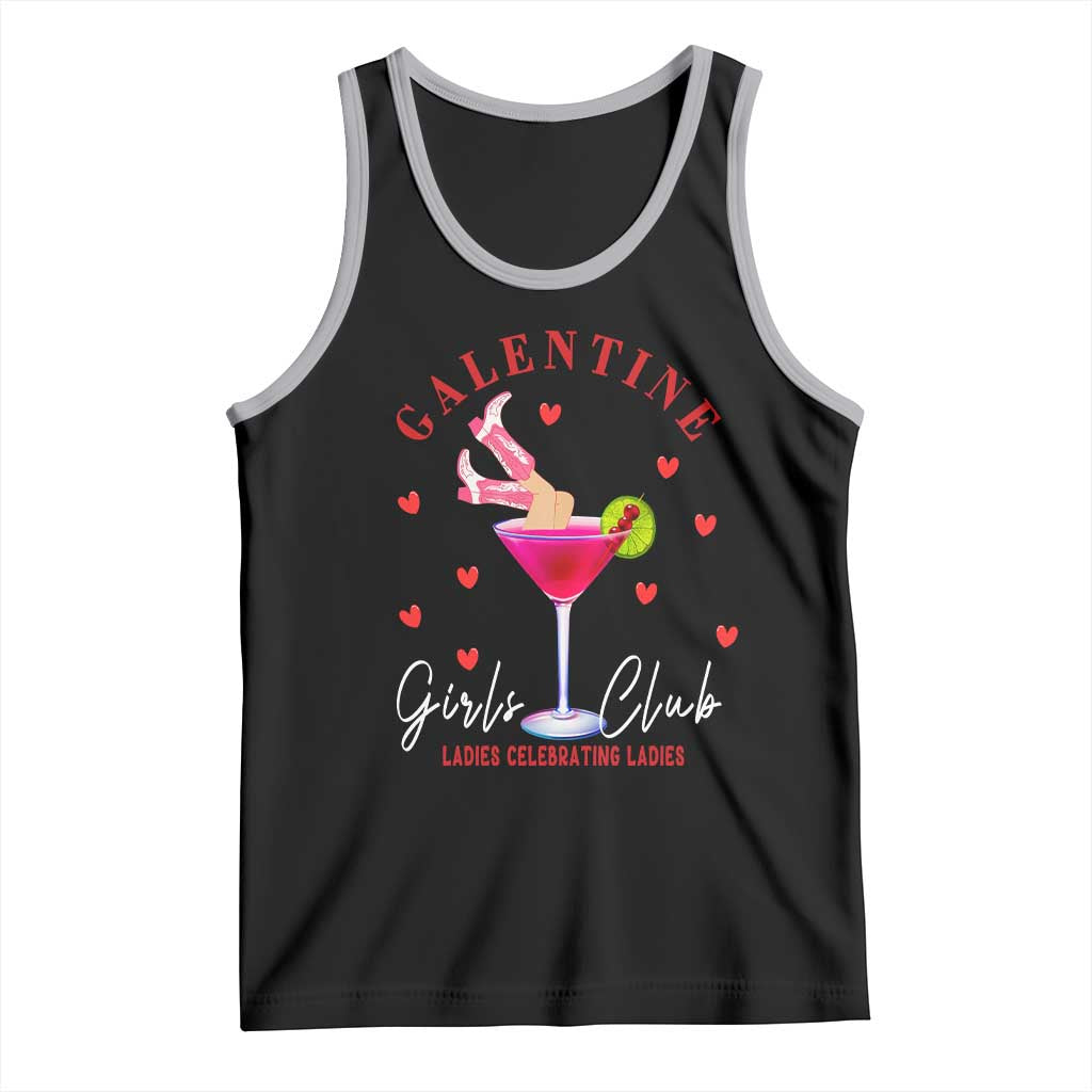 Funny Galentine's Day Tank Top Galentine Girls Club Ladies Celebrating Ladies TS11 Black Athletic Heather Print Your Wear