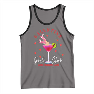 Funny Galentine's Day Tank Top Galentine Girls Club Ladies Celebrating Ladies TS11 Deep Heather Black Print Your Wear