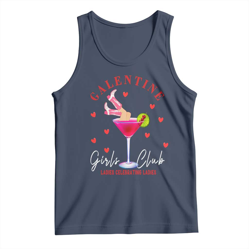 Funny Galentine's Day Tank Top Galentine Girls Club Ladies Celebrating Ladies TS11 Navy Print Your Wear