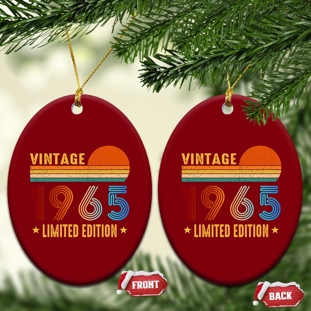 Funny Birthday Ceramic Ornament Vintage 1965 Limited Edition Bday Party TS11 Print Your Wear