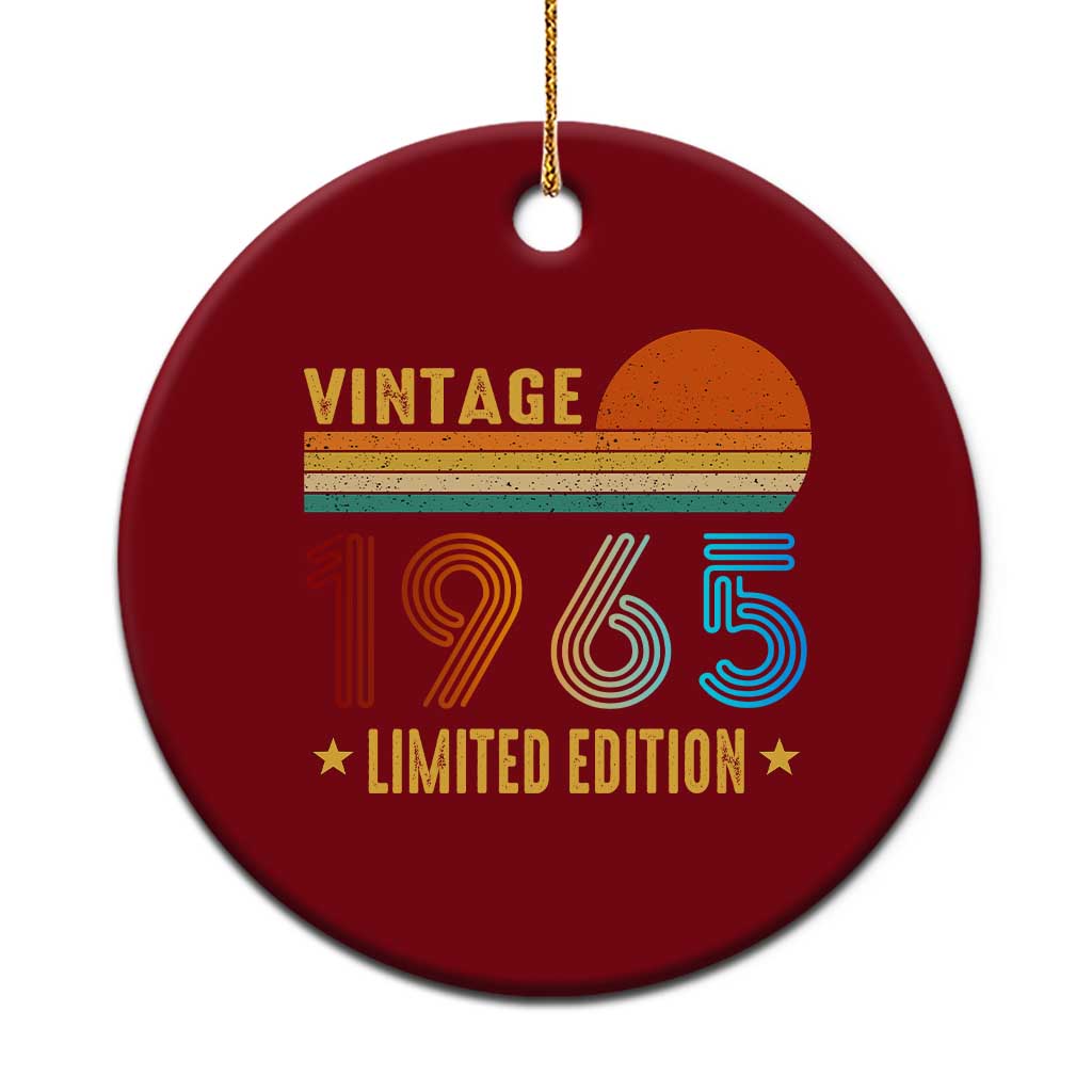 Funny Birthday Ceramic Ornament Vintage 1965 Limited Edition Bday Party TS11 1pc Red Print Your Wear