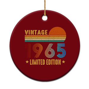 Funny Birthday Ceramic Ornament Vintage 1965 Limited Edition Bday Party TS11 1pc Red Print Your Wear