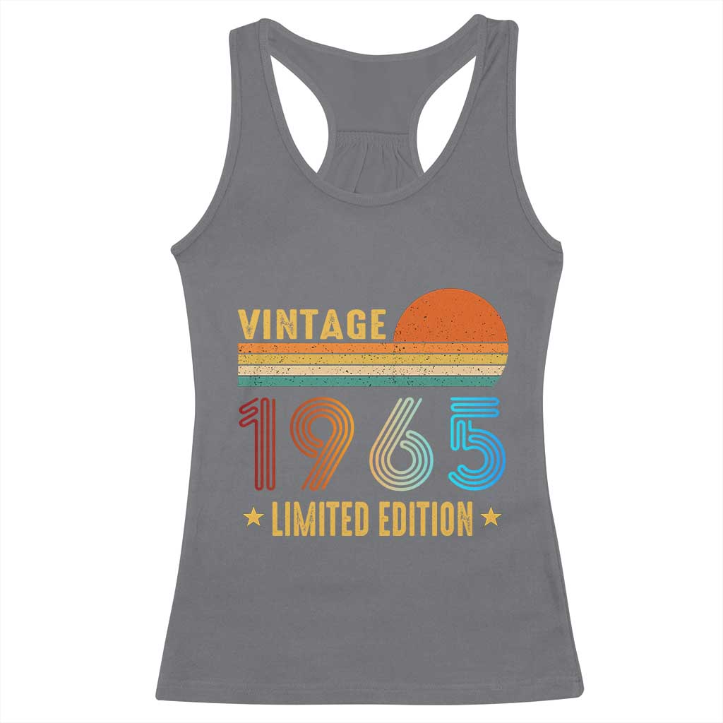 Funny Birthday Racerback Tank Top Vintage 1965 Limited Edition Bday Party TS11 Charcoal Print Your Wear
