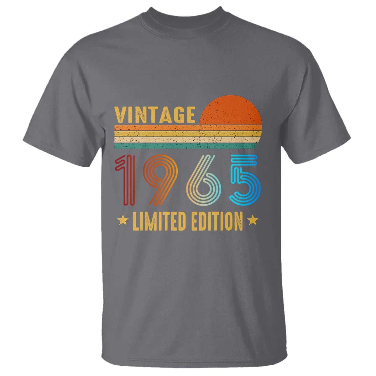 Funny Birthday T Shirt Vintage 1965 Limited Edition Bday Party TS11 Charcoal Print Your Wear