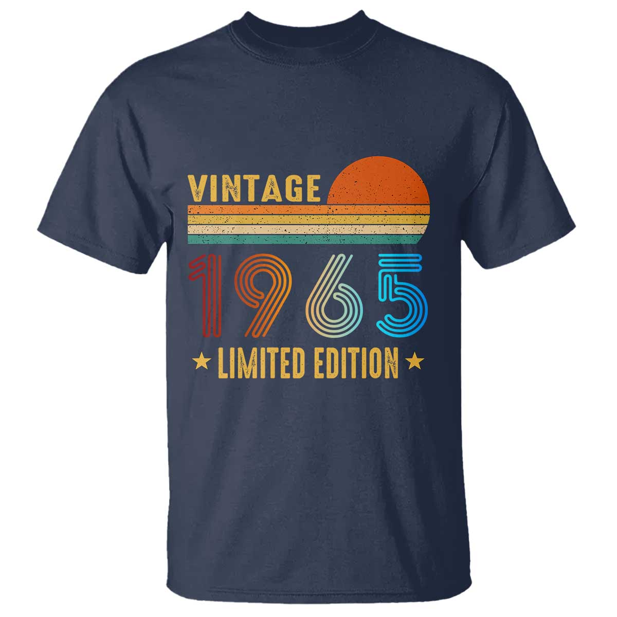Funny Birthday T Shirt Vintage 1965 Limited Edition Bday Party TS11 Navy Print Your Wear