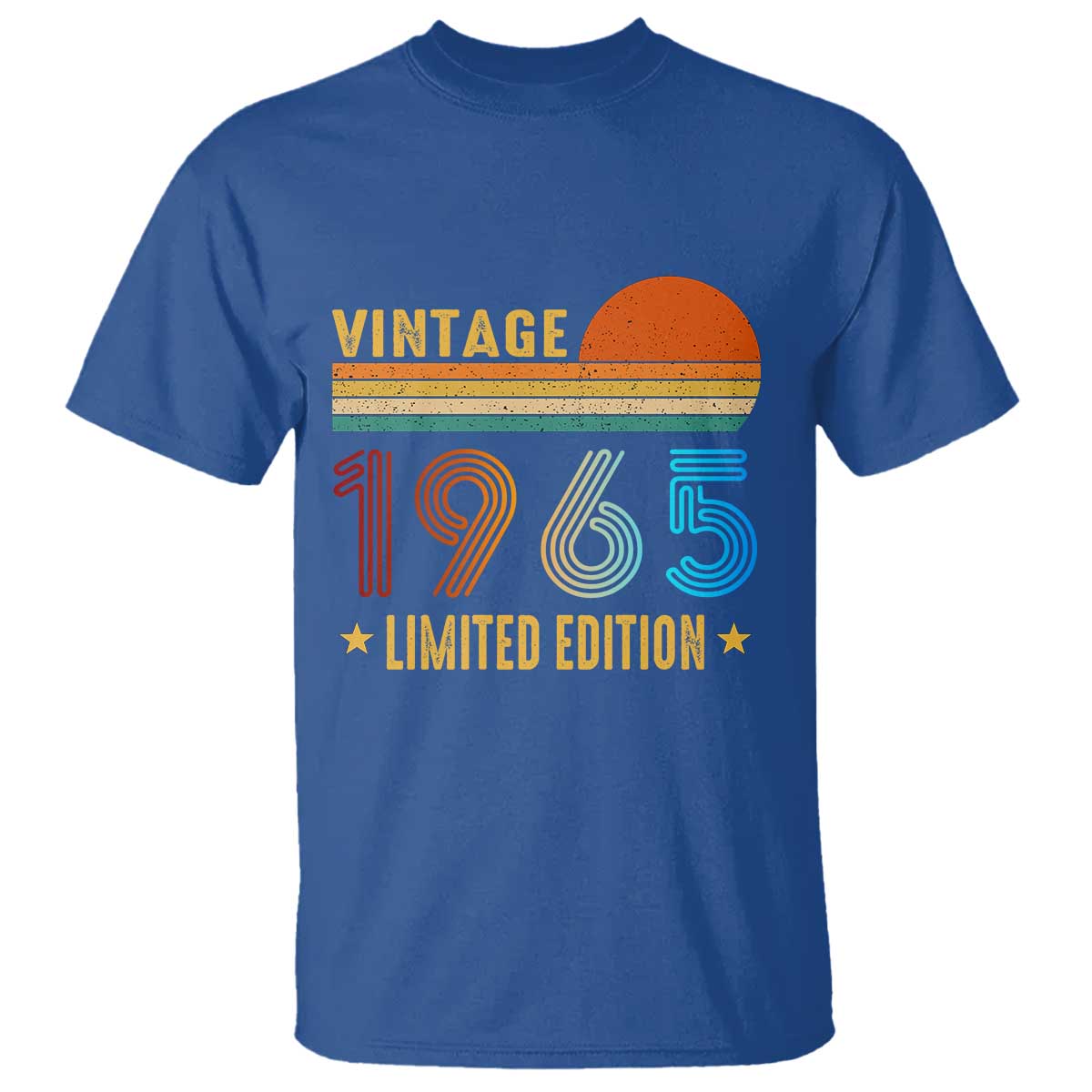 Funny Birthday T Shirt Vintage 1965 Limited Edition Bday Party TS11 Royal Blue Print Your Wear